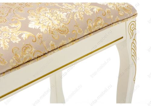 Стул деревянный Валентино патина золото / бежевый. Фото №4