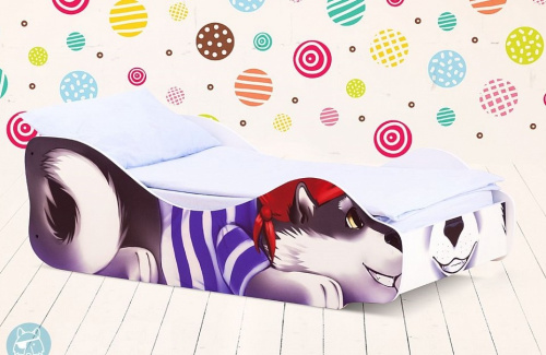 Кровать Волчёнок Пират, серый. Фото №3