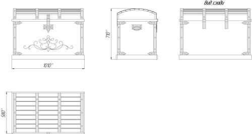 Сундук-обувница Викинг - 01. Фото №3