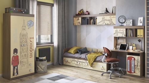 Детский гарнитур Челси К1 ясень шимо т./крем. Фото №1