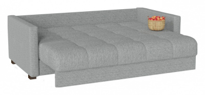 Диван прямой Парма Серая рогожка/Флауэрс Аккордеон (рогожка, Серый) 189/92/108. Фото №2