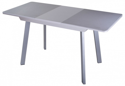 Стол обеденный  цвет каркаса серый, цвет столешницы искусственный камень серого цвета. Фото №2