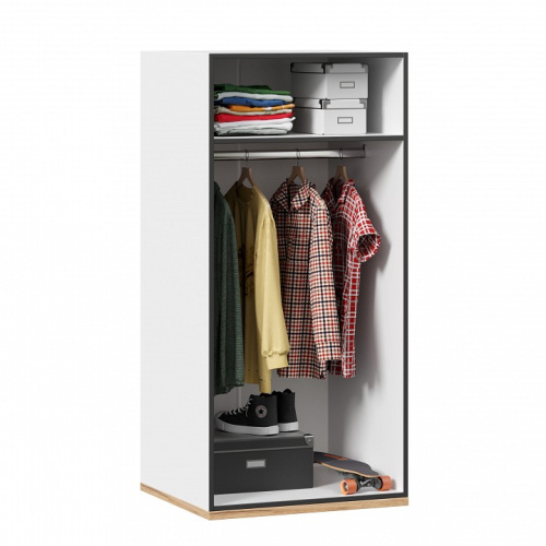 Шкаф для одежды для кровати-чердака Урбан (Дуб Золотой/Белый). Фото №2