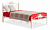 Кровать CANZONA Wood slat base дерево гевея/металл, 120*200 см (middle bed), Белый (butter white)