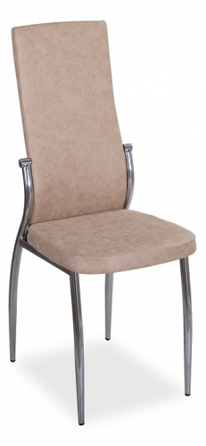 Стул кухонный  бежевый под замшу/хром. Фото №1