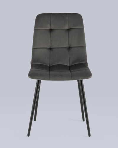 Стул Одди велюр тёмно-серый фото Стул Одди велюр тёмно-серый. Фото №5