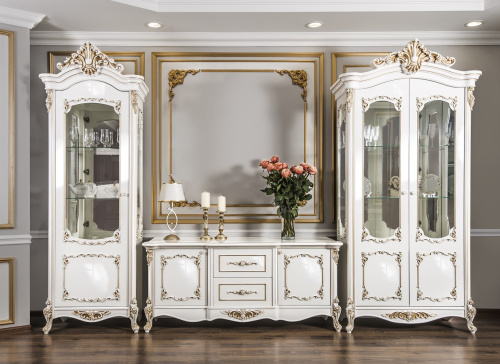 Гостиная "Флоренция" 2+тв+2, белый глянец. Фото №1