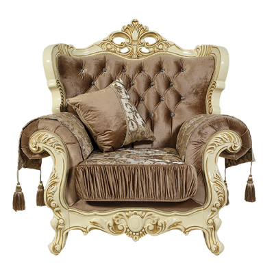 Кресло Эсмеральда крем/золото. Фото №2