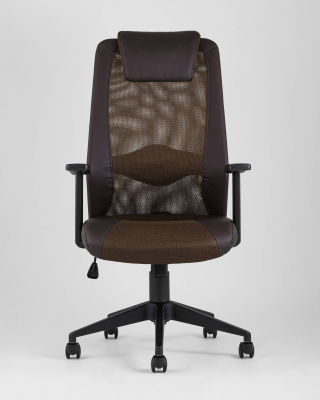 Кресло офисное TopChairs Studio коричневое. Фото №5