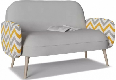 Диван прямой Бержер нераскладной 18 Серый велюр. Фото №2