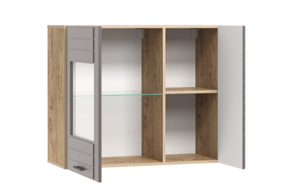 Шкаф навесной Livorno, НМ 011.29-01,  Софт Графит, Дуб Бунратти. Фото