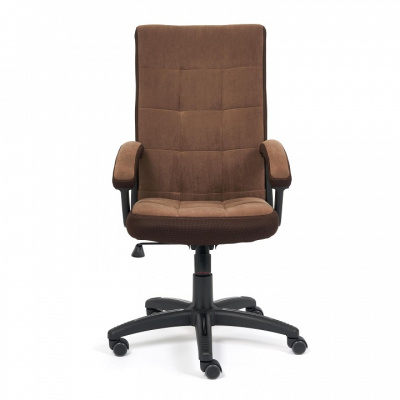 Кресло TRENDY флок/ткань, коричневый, 6/TW-24. Фото №2