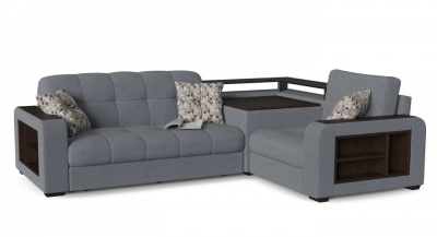 Диван угловой Сансет Olive Tree аккордеон Серый велюр. Фото №2