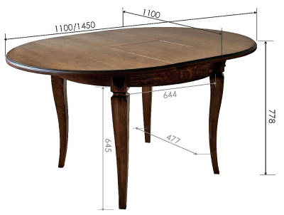 Стол Милана 12А П318.08 фото Стол Милана 12А П318.08. Фото №3
