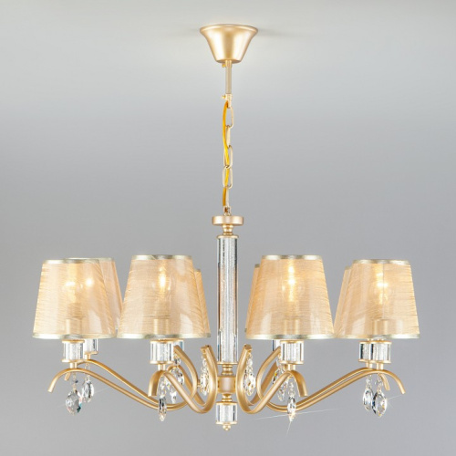 Подвесная люстра Eurosvet Alcamo 60103/8 перламутровое золото. Фото №2