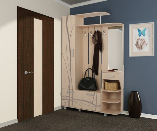 Стенка для прихожей Барселона-1 дуб млечный. Фото №1