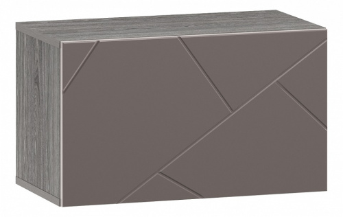 Шкаф навесной Summit НМ 014.21-02 (открывание вверх) , Софт Графит, Ясень Анкор темный. Фото №1