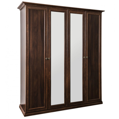 Шкаф 4-ств с зеркалом Афина крем корень. Фото №2