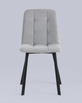 Стул Oliver Square велюр светло-серый фото Стул Oliver Square велюр светло-серый. Фото №5