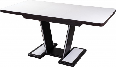 Обеденные столы с камнем , венге/камень белого цвета фото Обеденные столы с камнем , венге/камень белого цвета. Фото №3