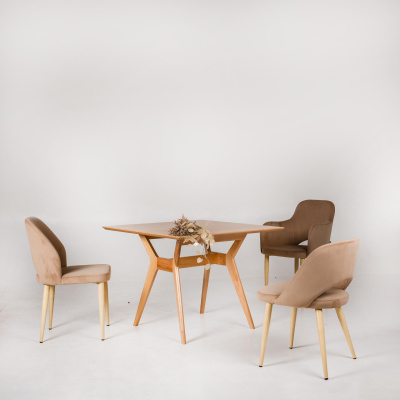 Стол Нарвик квадратный 960*960 бук-бук. Фото №5