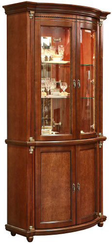 Шкаф с витриной Валенсия 2з П244.15. Фото №1