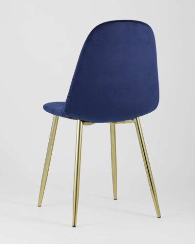 Стул Валенсия велюр синий золотые ножки. Фото №6