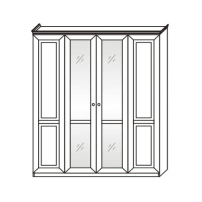 Шкаф 4-дверный Джулия 2554. Фото №2