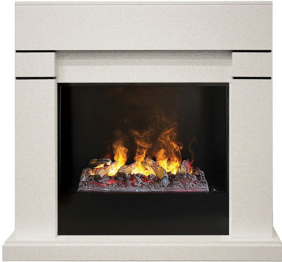Электрокамин RealFlame Lindelse 26 WT 3D Cassette 630 + Black вставка фото Электрокамин RealFlame Lindelse 26 WT 3D Cassette 630 + Black вставка. Фото №2