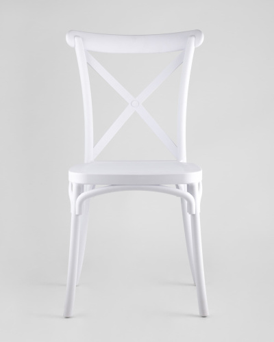 Стул Кроссбэк пластиковый белый. Фото №4