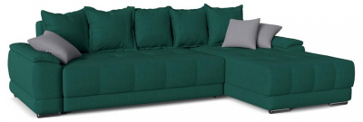 Диван угловой Nordkisa Green Зеленый велюр, угол правый. Фото №2