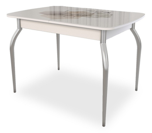 Танго Стол (обеденный) белый/Геометрия. Фото №1