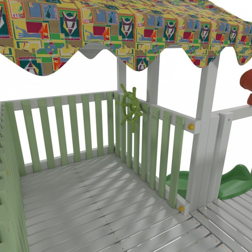 Комплекс игровой ДК4Б, бирюзовый, серый. Фото №9