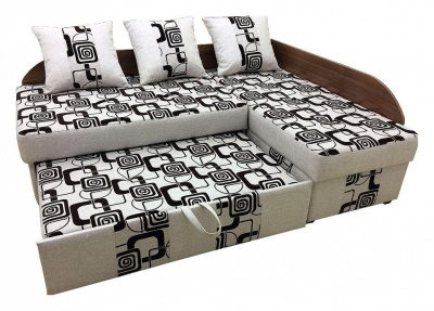 Диван угловой Поло Лайт дельфин (рогожка, Серый) 202/85/147 правый. Фото №2