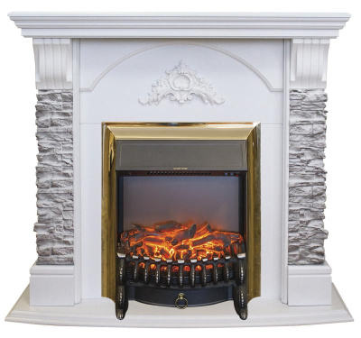 Электрокамин RealFlame Athena GR WT с Fobos S BR. Фото №2